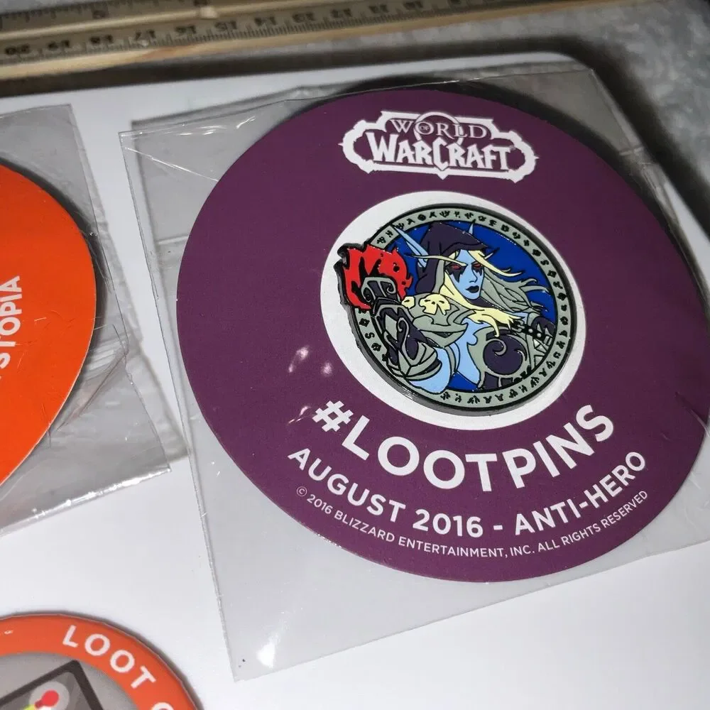WorldWarcraft & Dystopia Lootpins Crate Exclusive Aug. 2016, June 2016, OCT 2015